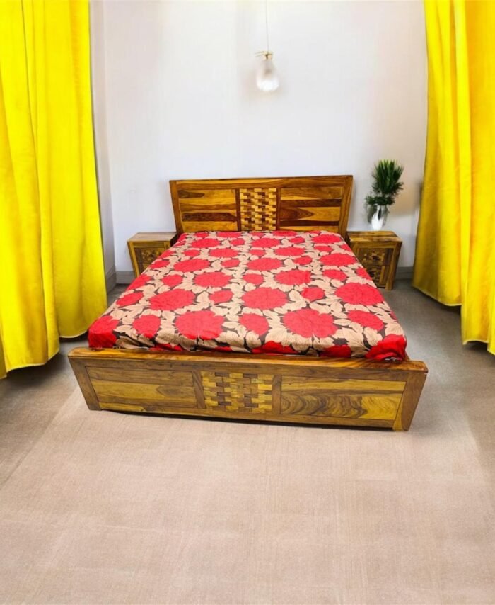 Sheesham Wood Bed Set with Storage