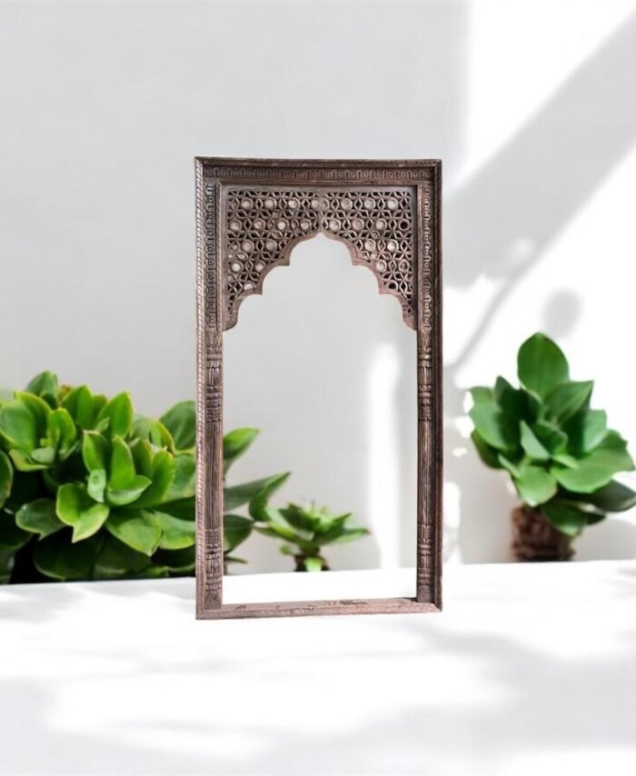 Mango Wood Mirror Frame with Carvings