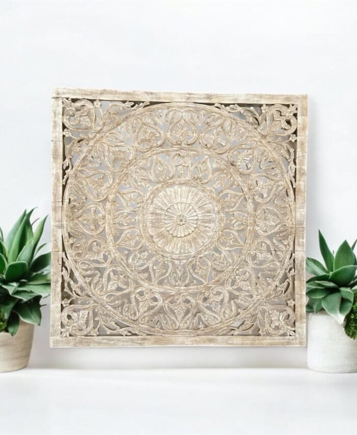 Mango Wood Carved Wall Hanging