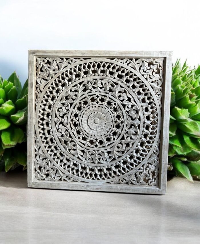 Mango Wood Carved Wall Hanging