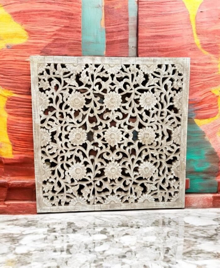 Mango Wood Carved Wall Hanging