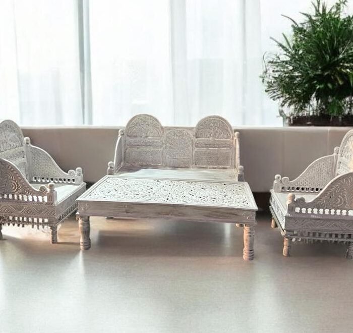 Wooden 5-Seater Sofa