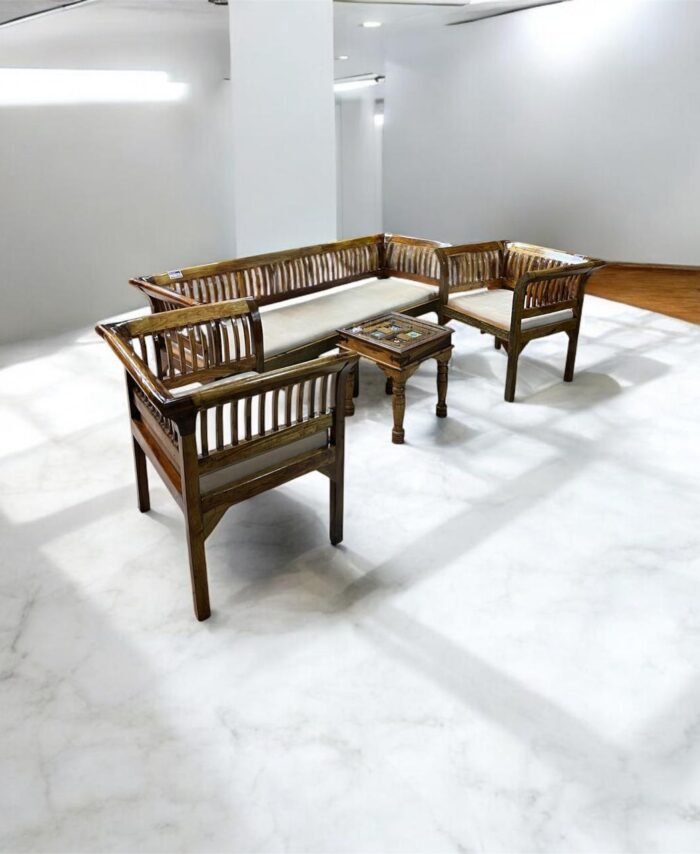 Wooden 5-Seater Sofa