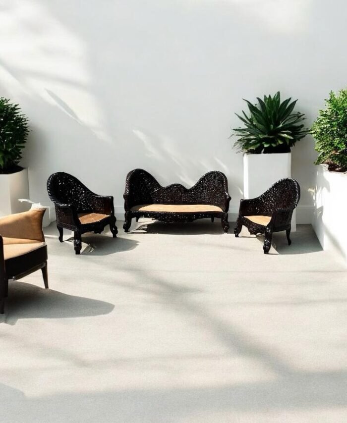 Wooden 5-Seater Sofa