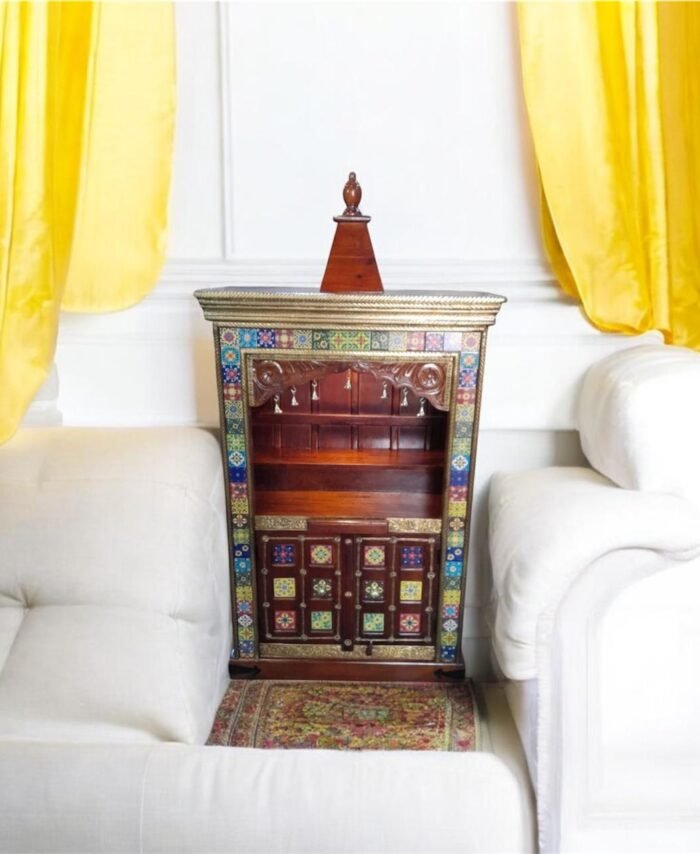 Wooden Temple with Tile Fittings