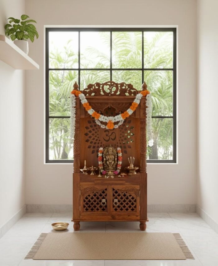 Divine Heritage Solid Wood Pooja Temple / Mandir
