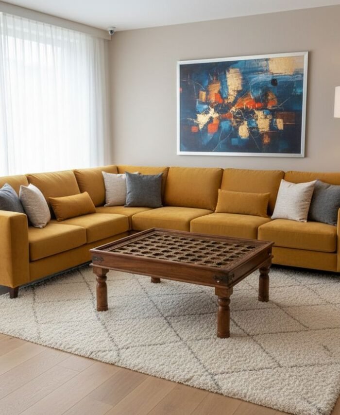 Handcrafted Solid Wood Coffee Table