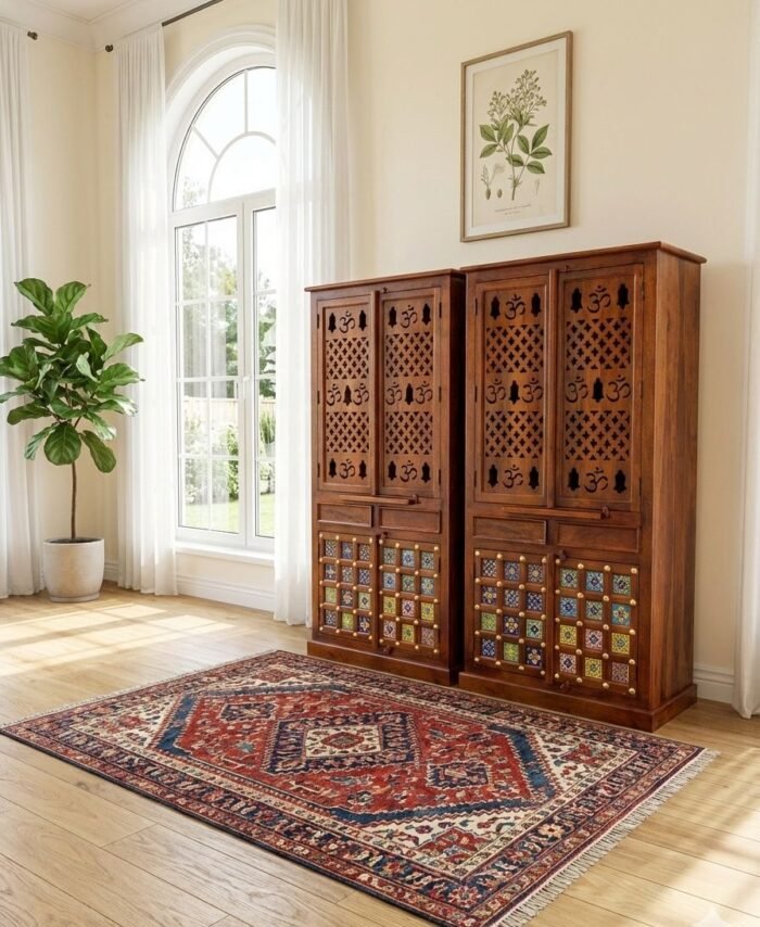 Handcrafted Solid Wood Home Temple / Mandir