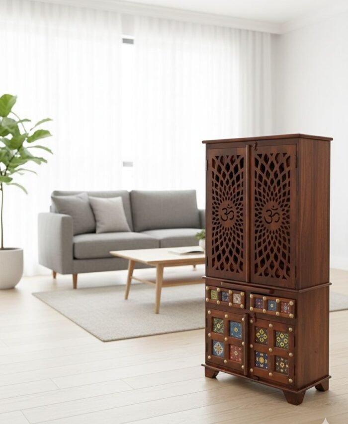 Handcrafted Solid Wood Home Temple / Mandir