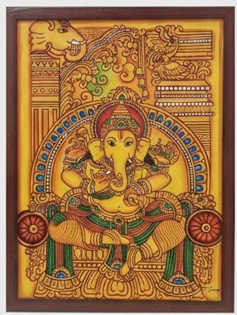 Lord Ganesha – Kerala Mural Painting
